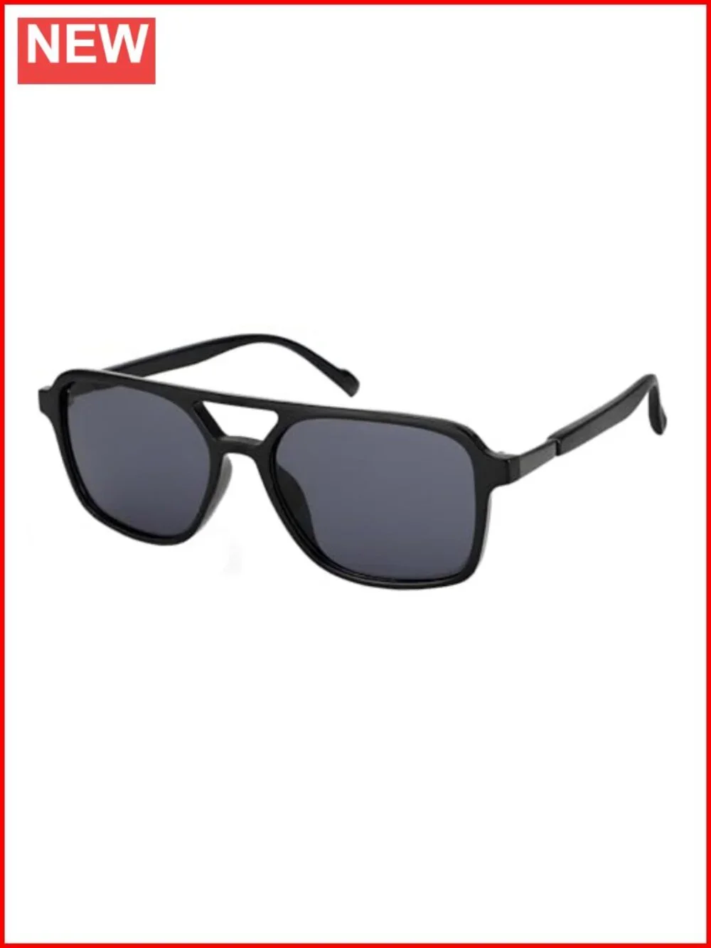 Retro Aviator Sunglasses, UV400 Protection Rectangle Shades